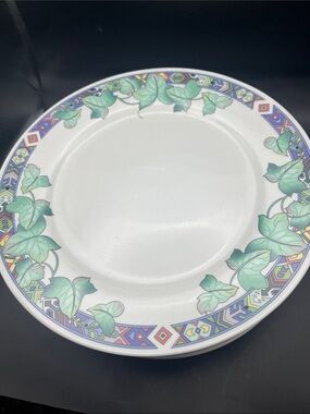 10” VTG 80s Highway Pasadena Ivy Border Dinner Plate -cottage core dinnerware